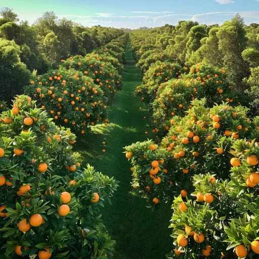 Fresh lemon fruits growing in organized farm land near Hyderabad